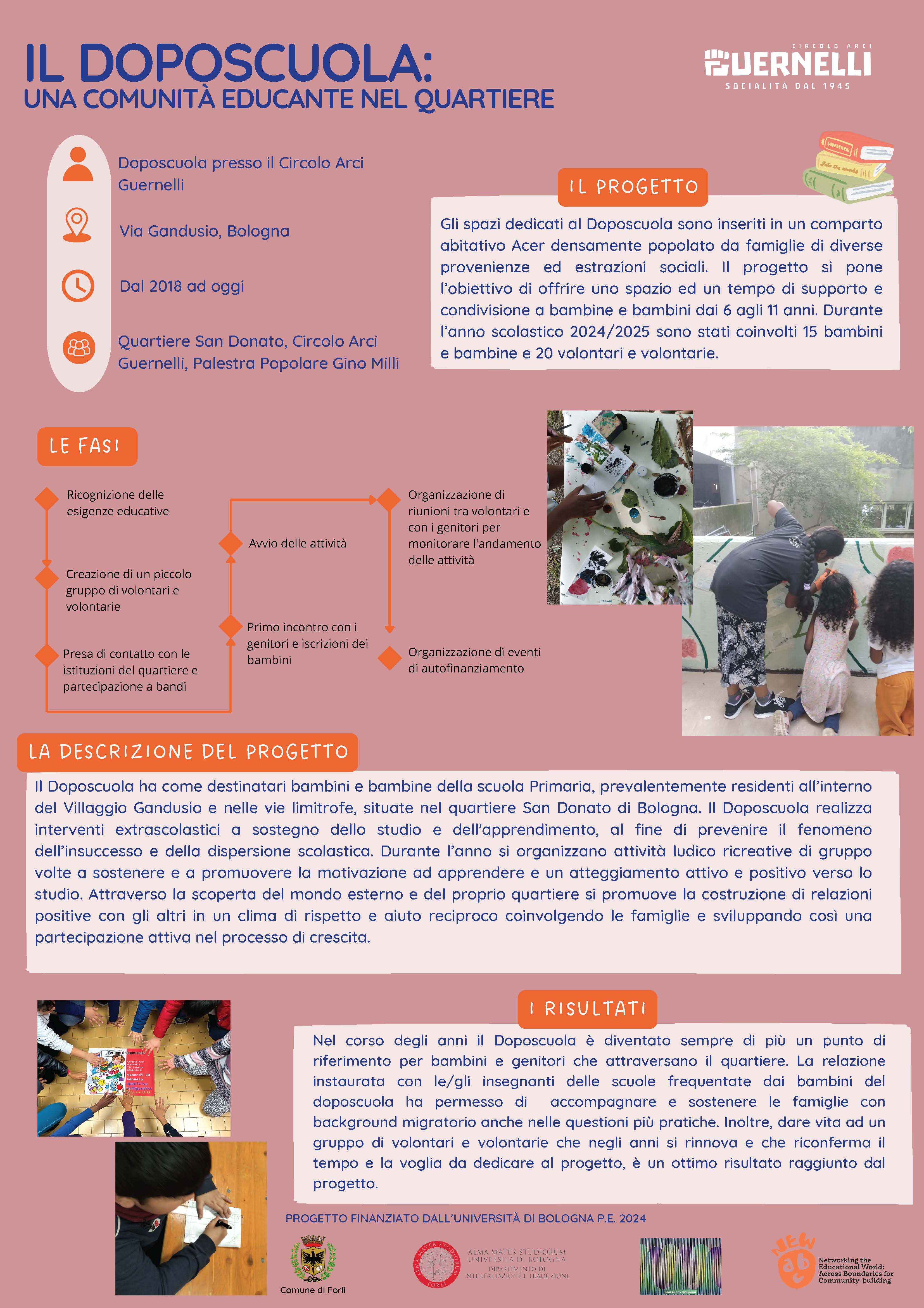 Il doposcuola: una comunità educante nel quartiere